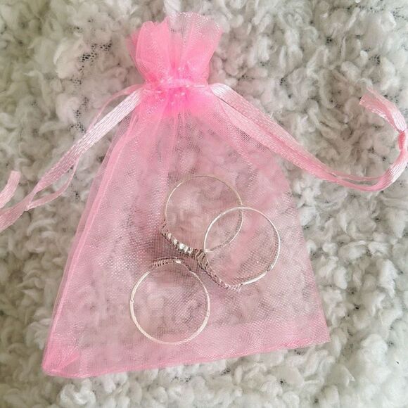 3/$15 Set of 3 Silver Faux Opal Bohemian Rings - Picture 4 of 4